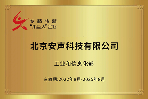 National Certification for Specialized and New Small Giant Enterprises